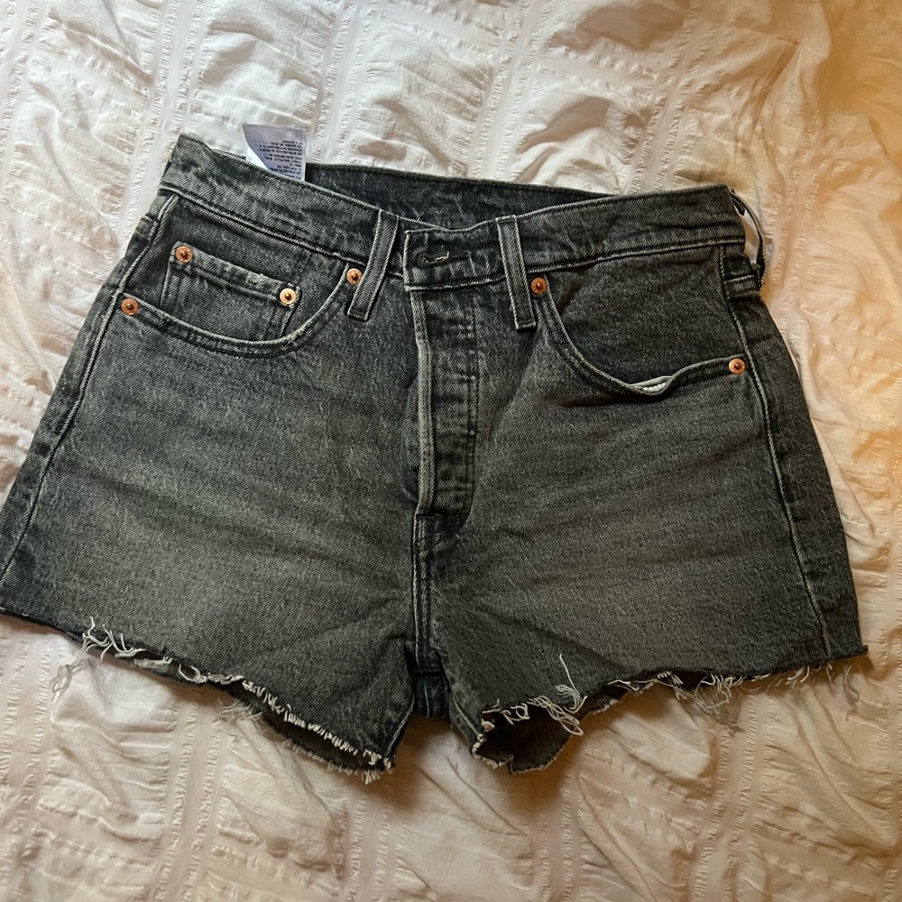 Levis 501 Grey Denim Women's Shorts